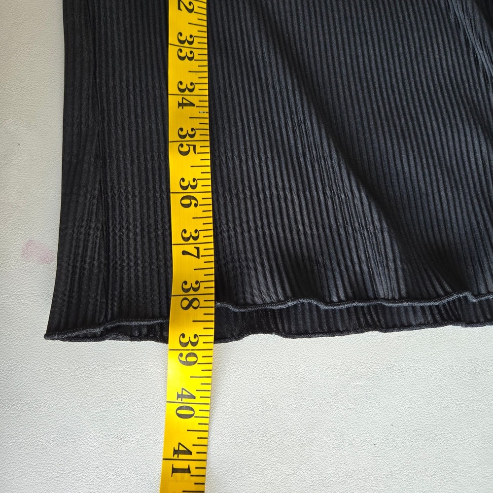 Joie Black Pleated Wide Leg Pants Size L Flowy Minimalist Chic Lettuce Hem - Picture 10 of 10